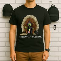Halloween Is Coming Witch Brooms Throne T-Shirt