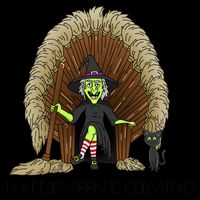 Halloween Is Coming Witch Brooms Throne Mug