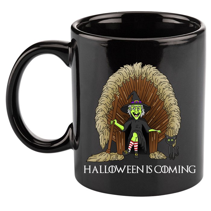 Halloween Is Coming Witch Brooms Throne 11oz C Handle Ceramic Mug