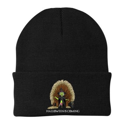 Halloween Is Coming Witch Brooms Throne Beanie