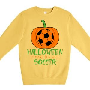 Halloween Is More Fun With Soccer Premium Crewneck Sweatshirt