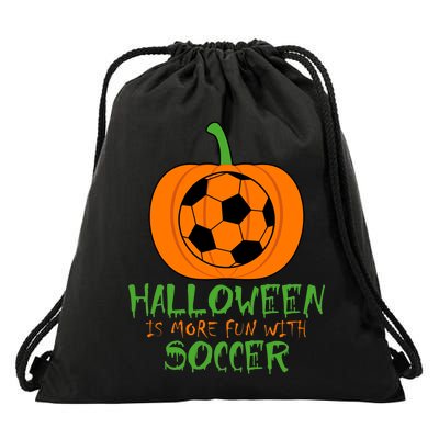 Halloween Is More Fun With Soccer Drawstring Bag