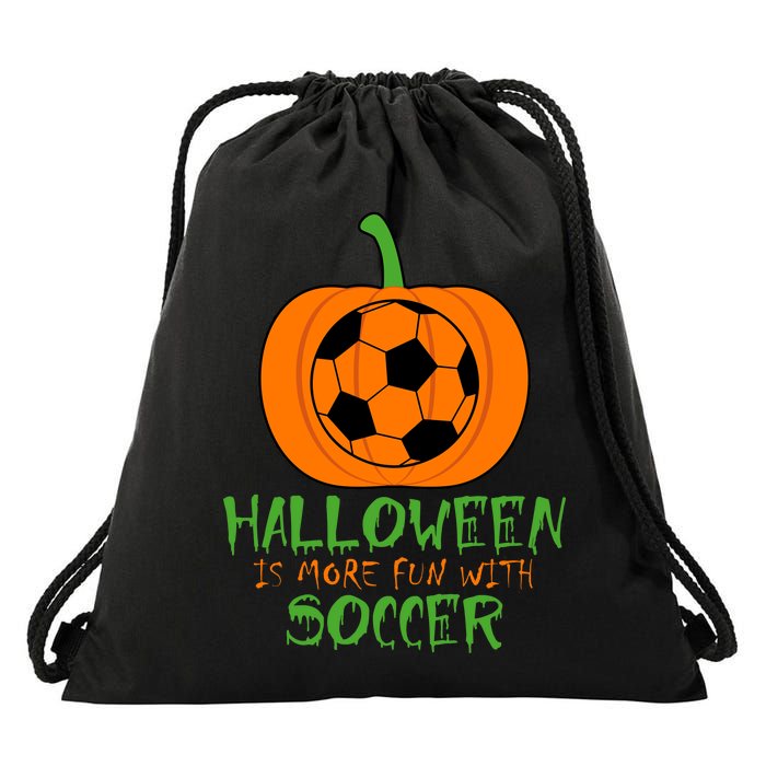 Halloween Is More Fun With Soccer Drawstring Bag