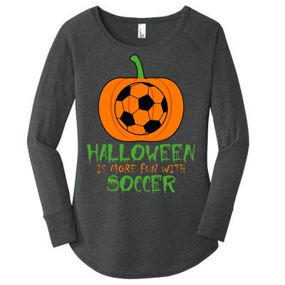 Halloween Is More Fun With Soccer Women's Perfect Tri Tunic Long Sleeve Shirt