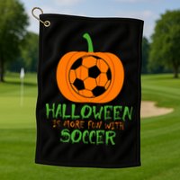 Halloween Is More Fun With Soccer Golf Towel