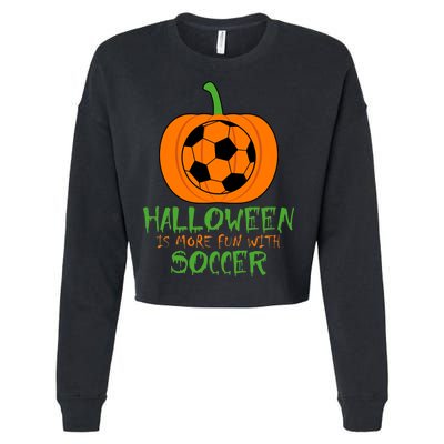 Halloween Is More Fun With Soccer Cropped Pullover Crew