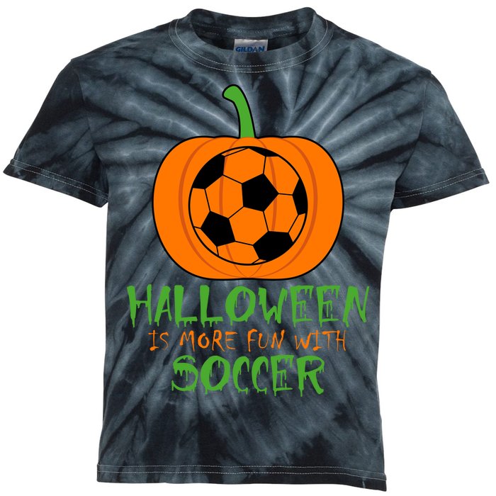 Halloween Is More Fun With Soccer Kids Tie-Dye T-Shirt