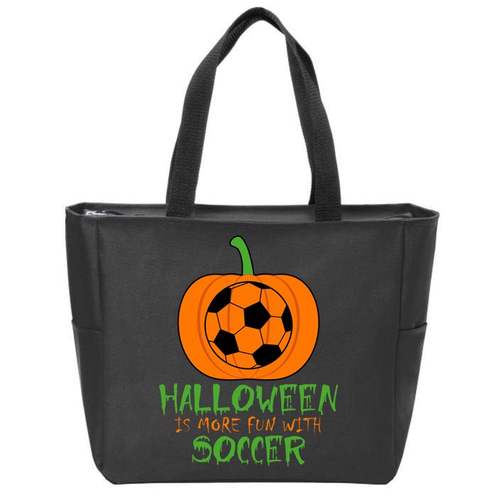 Halloween Is More Fun With Soccer Zip Tote Bag