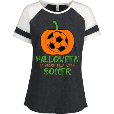 Halloween Is More Fun With Soccer Enza Ladies Jersey Colorblock Tee