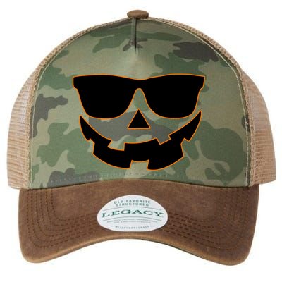 Halloween Jack-O- Lantern With Shades Legacy Tie Dye Trucker Hat