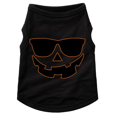 Halloween Jack-O- Lantern With Shades Doggie Tank