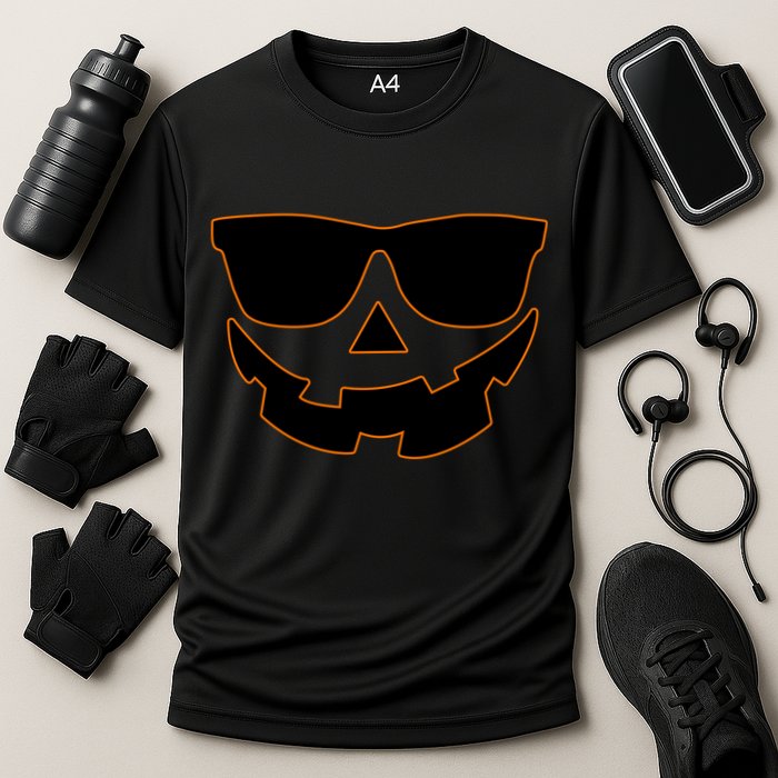 Halloween Jack-O- Lantern With Shades Cooling Performance Crew T-Shirt
