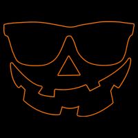 Halloween Jack-O- Lantern With Shades Drawstring Bag