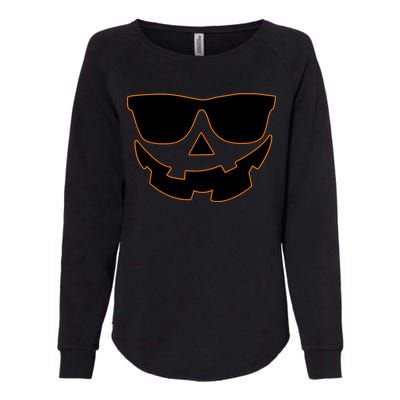 Halloween Jack-O- Lantern With Shades Womens California Wash Sweatshirt