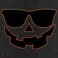 Halloween Jack-O- Lantern With Shades Trucker Hat