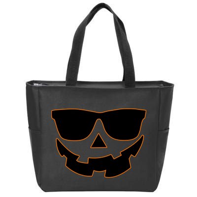 Halloween Jack-O- Lantern With Shades Zip Tote Bag
