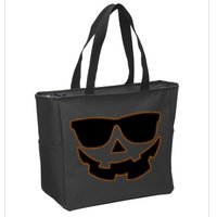 Halloween Jack-O- Lantern With Shades Zip Tote Bag