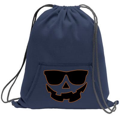 Halloween Jack-O- Lantern With Shades Sweatshirt Cinch Pack Bag