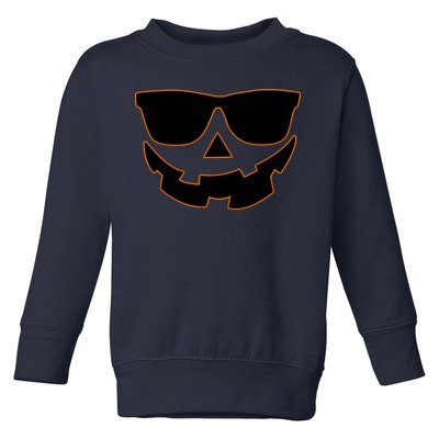 Halloween Jack-O- Lantern With Shades Toddler Sweatshirt