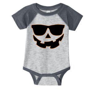 Halloween Jack-O- Lantern With Shades Infant Baby Jersey Bodysuit