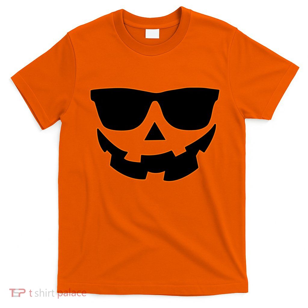 Halloween Jack-O- Lantern With Shades T-Shirt