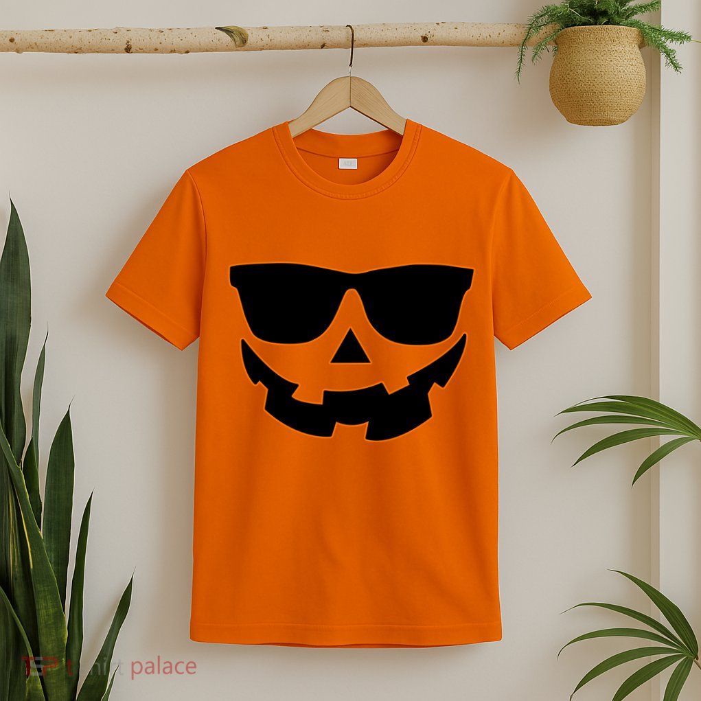 Halloween Jack-O- Lantern With Shades T-Shirt