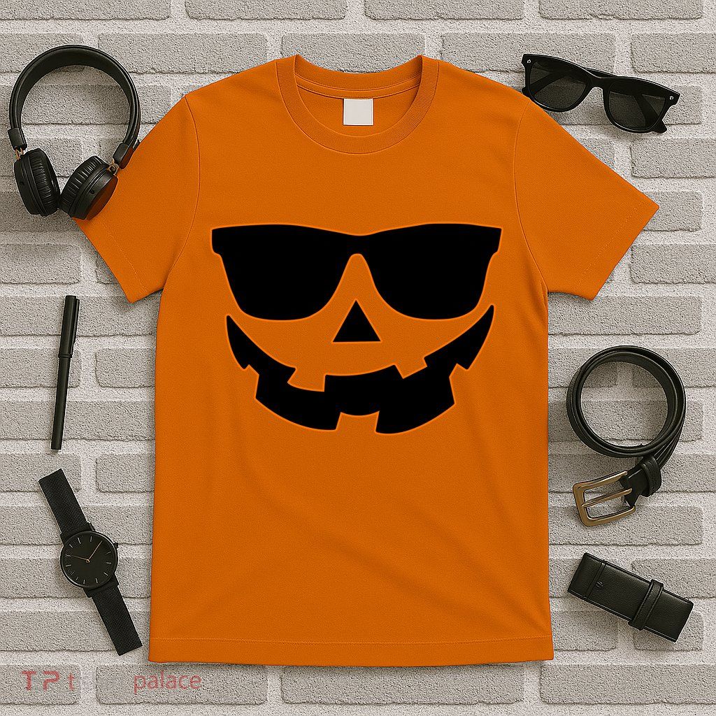 Halloween Jack-O- Lantern With Shades T-Shirt
