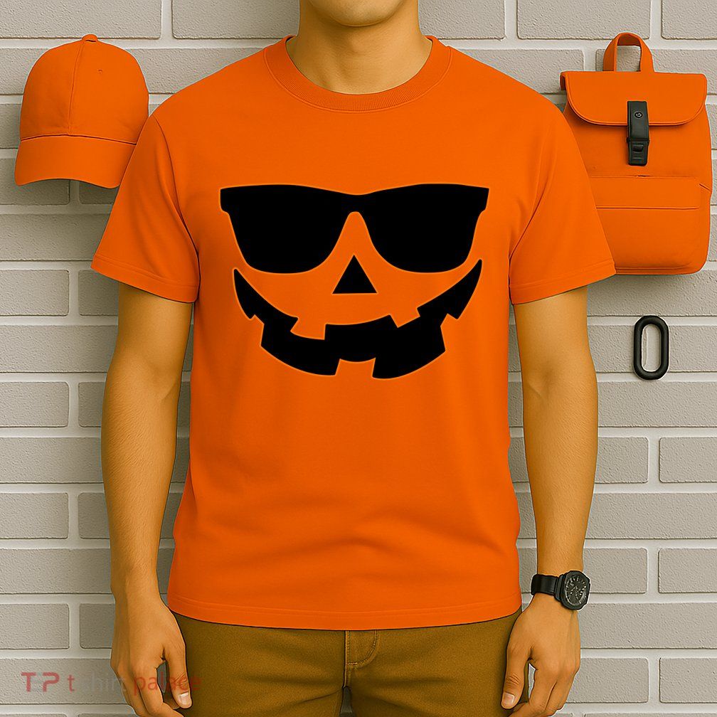 Halloween Jack-O- Lantern With Shades T-Shirt
