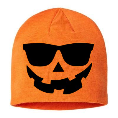 Halloween Jack-O- Lantern With Shades Sustainable Beanie