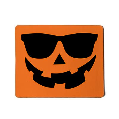 Halloween Jack-O- Lantern With Shades Mousepad