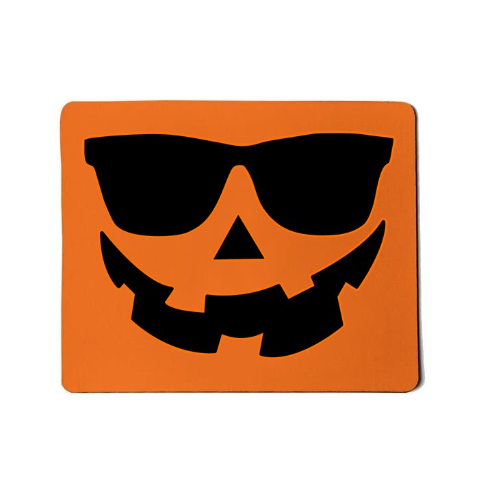 Halloween Jack-O- Lantern With Shades Mousepad