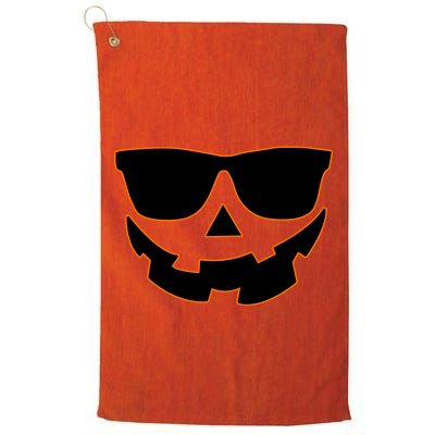 Halloween Jack-O- Lantern With Shades Golf Towel