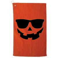 Halloween Jack-O- Lantern With Shades Platinum Collection Golf Towel