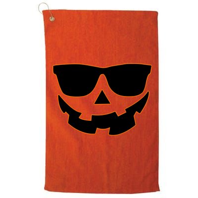 Halloween Jack-O- Lantern With Shades Platinum Collection Golf Towel