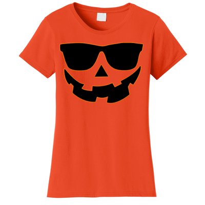 Halloween Jack-O- Lantern With Shades Women's T-Shirt