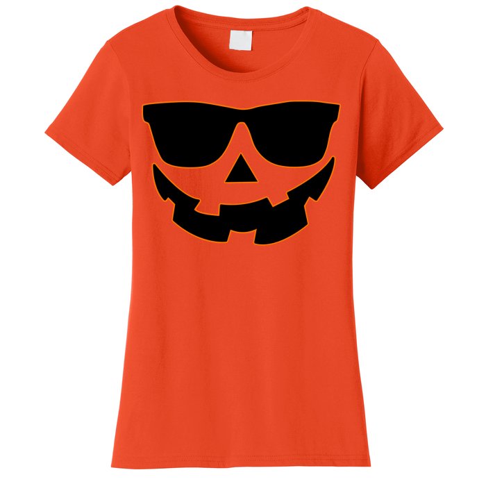 Halloween Jack-O- Lantern With Shades Women's T-Shirt