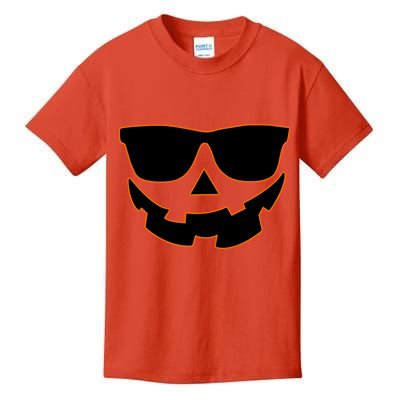 Halloween Jack-O- Lantern With Shades Kids T-Shirt