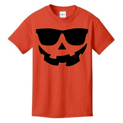 Halloween Jack-O- Lantern With Shades Kids T-Shirt