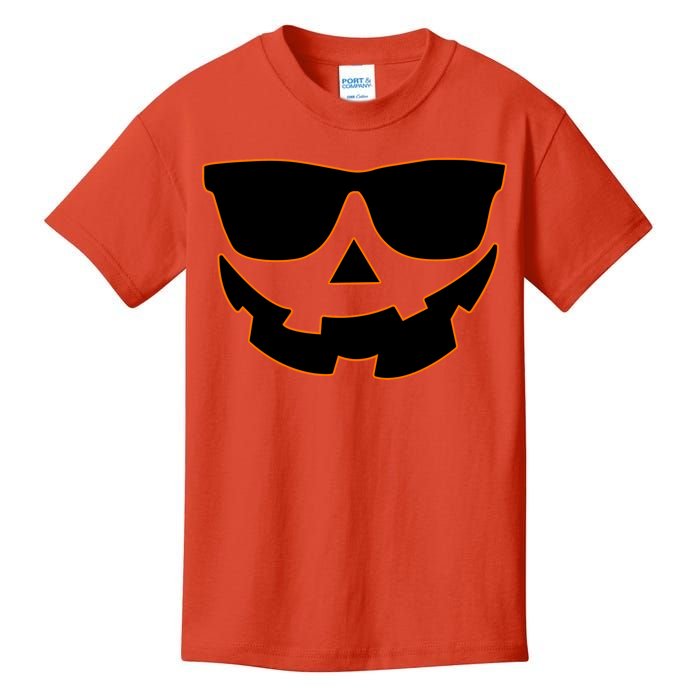 Halloween Jack-O- Lantern With Shades Kids T-Shirt