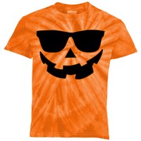 Halloween Jack-O- Lantern With Shades Kids Tie-Dye T-Shirt