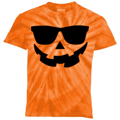 Halloween Jack-O- Lantern With Shades Kids Tie-Dye T-Shirt