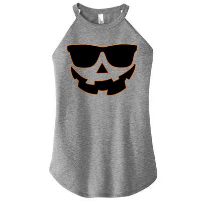 Halloween Jack-O- Lantern With Shades Women's Perfect Tri Rocker Tank