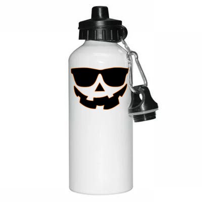 Halloween Jack-O- Lantern With Shades Aluminum Water Bottle