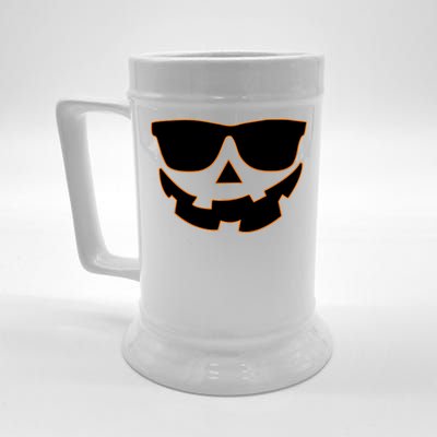 Halloween Jack-O- Lantern With Shades Beer Stein