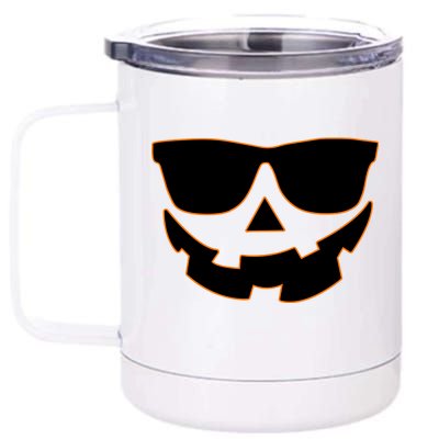 Halloween Jack-O- Lantern With Shades 12 oz Stainless Steel Tumbler Cup