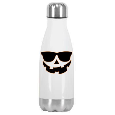 Halloween Jack-O- Lantern With Shades Stainless Steel Insulated Water Bottle