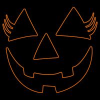 Halloween Jack-O-Lantern With Lashes Doggie Tank