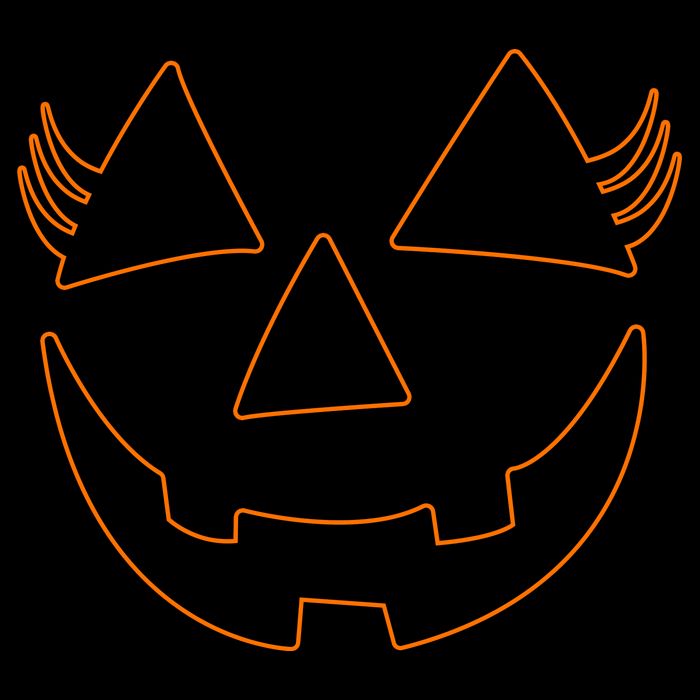 Halloween Jack-O-Lantern With Lashes Doggie Tank