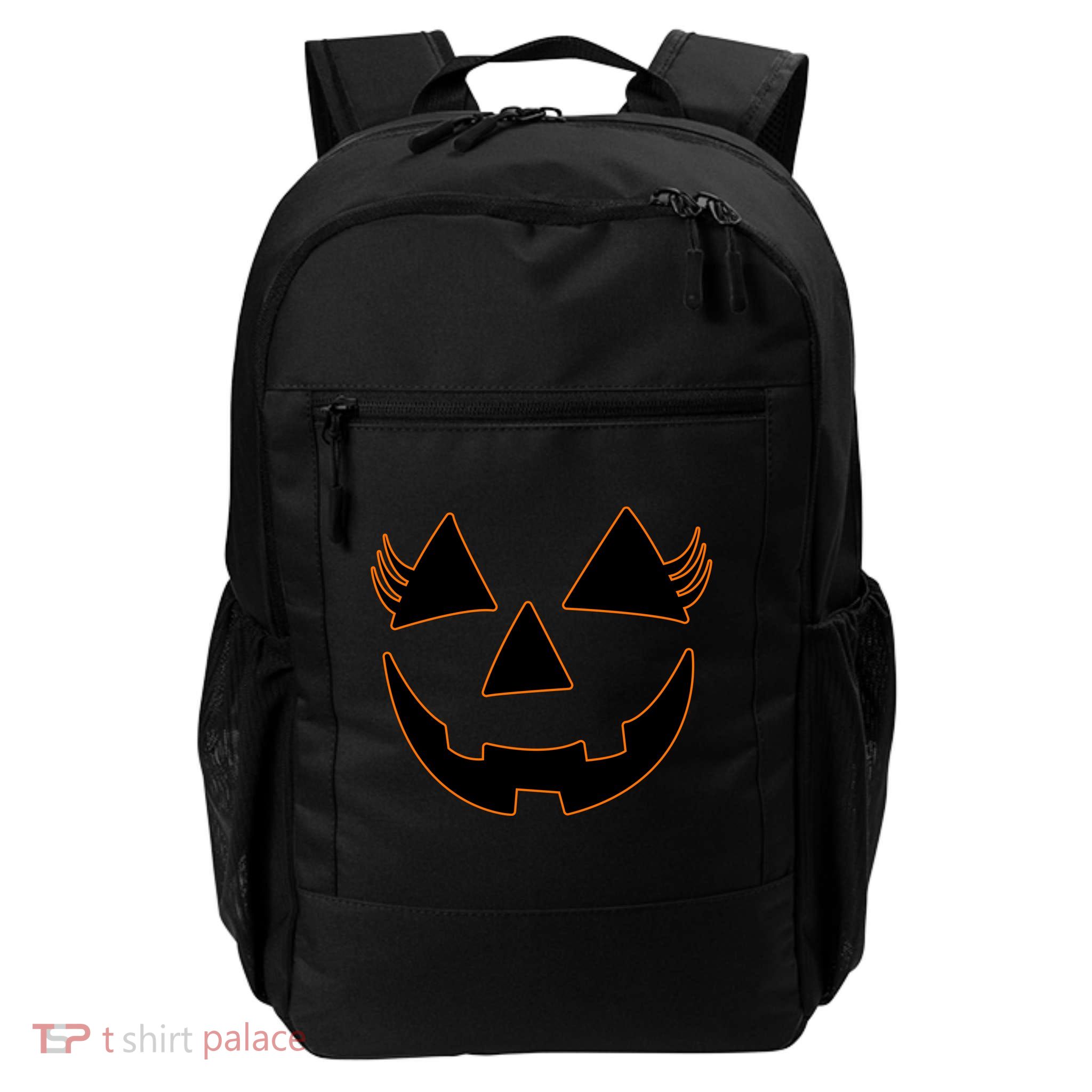 Halloween Jack-O-Lantern With Lashes Daily Commute Backpack