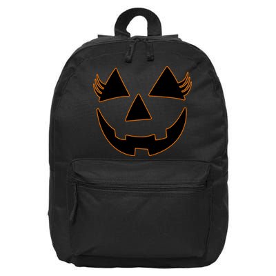 Halloween Jack-O-Lantern With Lashes 16 in Basic Backpack